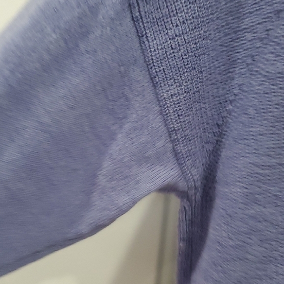 Eileen Fisher HI LOW dusty Blue Wool Sweater - Picture 7 of 13